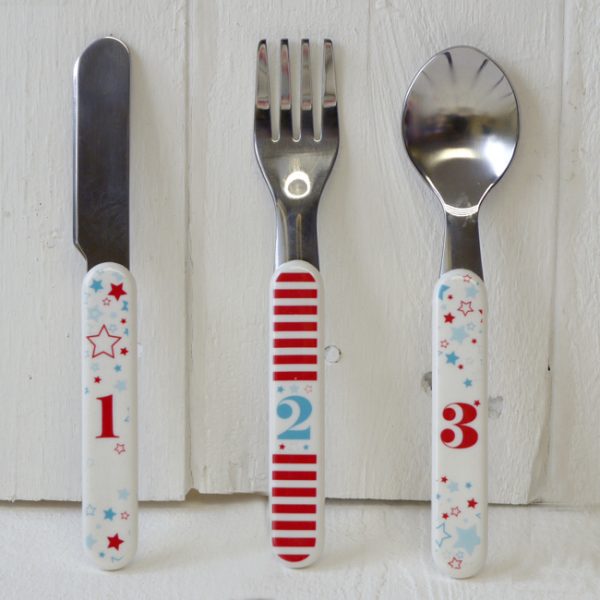 Rufus Rabbit Baby Boy Cutlery Set-2601