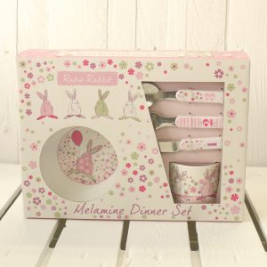 Rufus Rabbit Little Girl Melamine Dinner Set-0