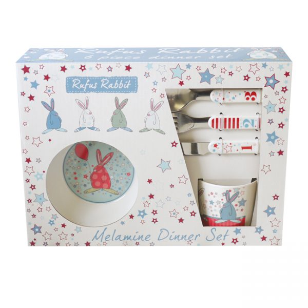 Rufus Rabbit Little Boy Melamine Dinner Set-0