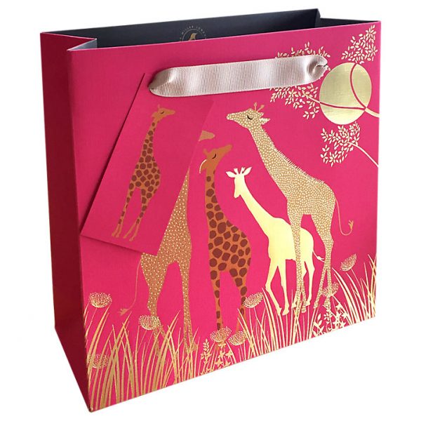 Sara Miller Giraffes Medium Gift Bag-0