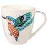 Tazza Da Caffè In Porcellana Queens Paradise – Kingfisher Su Legno Di Quercia (Churchill China)