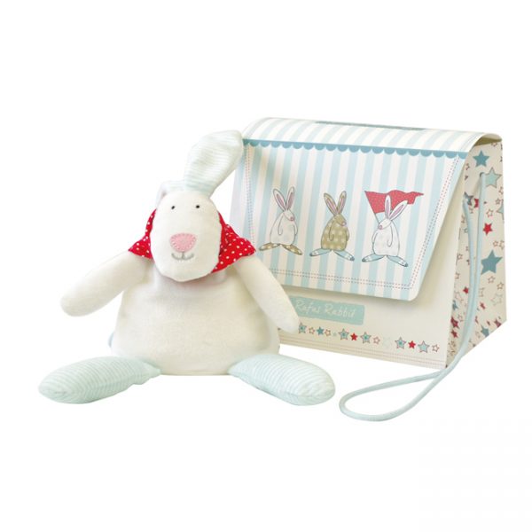 Rufus Rabbit Boy Beanie Toy & Gift Bag-0