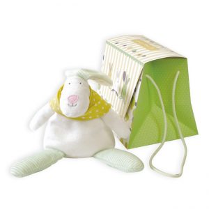 Rufus Rabbit Neutral Beanie Toy & Gift Bag-0