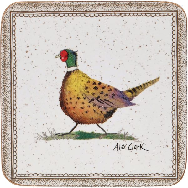 Alex Clark Wildlife Pheasant Coasters Pack of 6-0