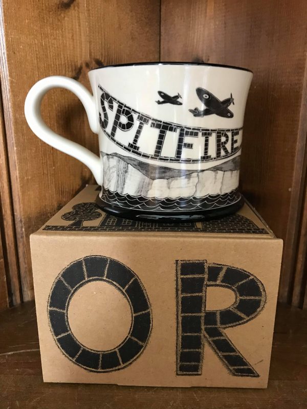 Moorland Pottery Spitfire Plane Mug Gift Boxed-0