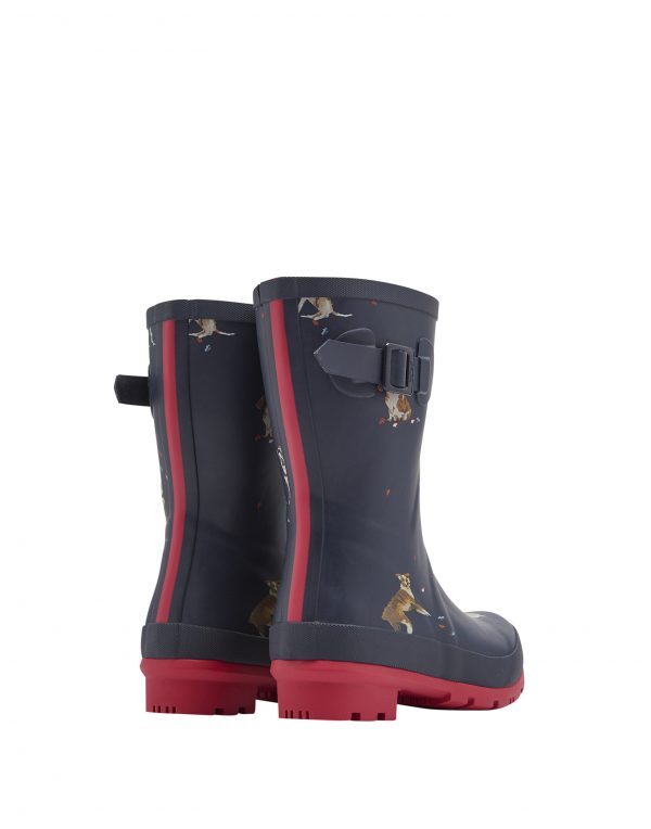 Joules Dogs Print Mid Height Wellington Boots-2858