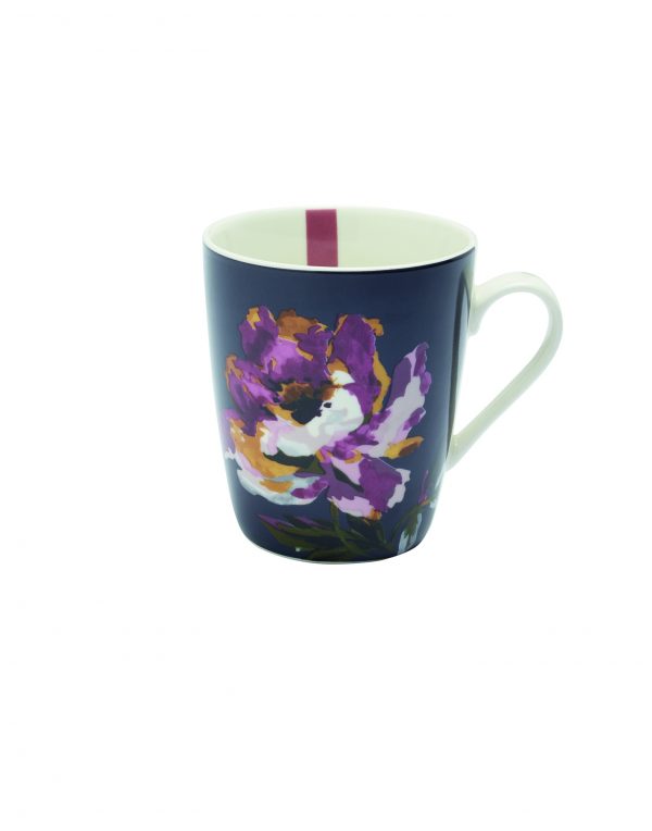 Joules Navy Floral Peony Mug, Gift Boxed-0
