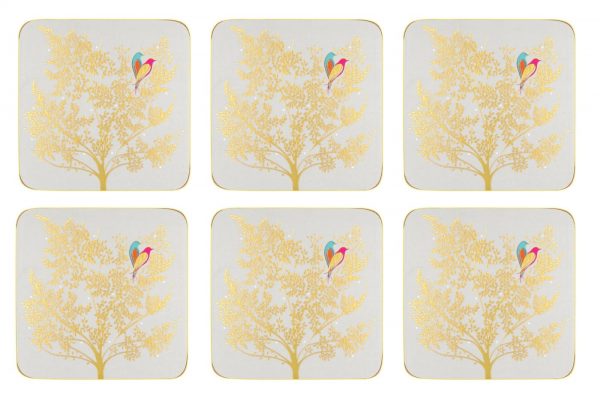 Sara Miller Chelsea Lovebirds Set Of 6 Coasters -0