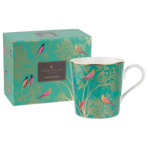 Sara Miller Green Birds Mug, Gift Boxed-0