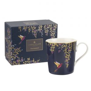 Sara Miller Navy Hummingbird Mug, Gift Boxed-0