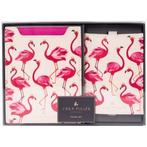 Sara Miller Flamingo Passport Cover & Luggage Tag Travel Set-0