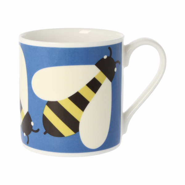 Orla Kiely Busy Bee Blue Quite Big Mug-0