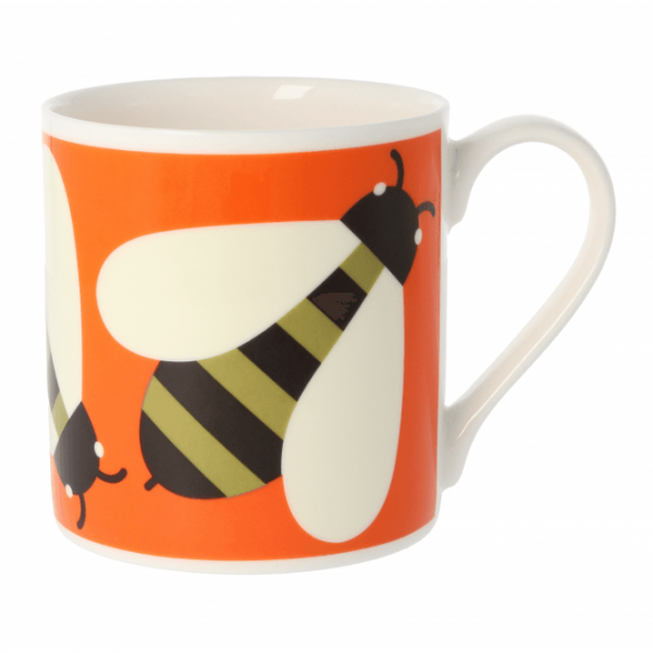 Orla Kiely Busy Bee Orange Quite Big Mug-0