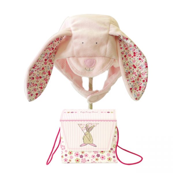 Rufus Rabbit Baby Girl Pink Bonnet -3099