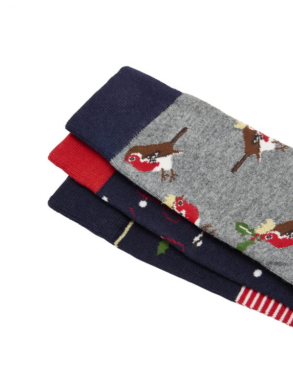 Joules Robin Cracking Socks Gift Set, Crackers Set-3046