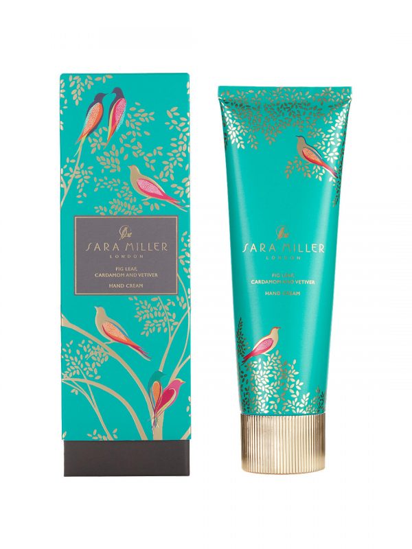 Sara Miller Fig Leaf Hand Cream, Green Birds-0