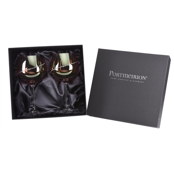 Portmeirion Auris Crystal Gin Glasses Set Of 2 Gift Boxed-3205