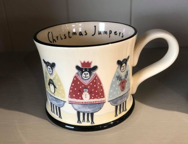 moorland christmas jumper mug