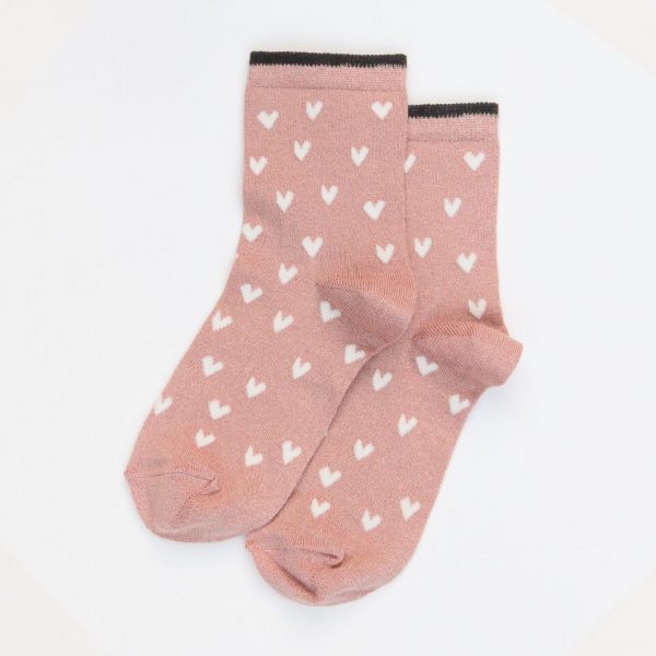 Caroline Gardner Pink Heart Socks-0