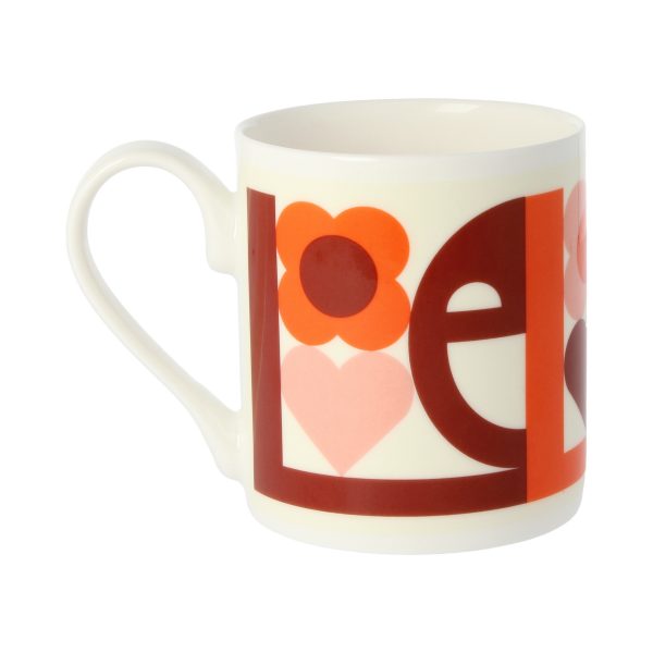 Orla Kiely Pink Love Mug-3308