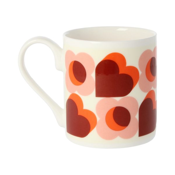 Orla Kiely Pink Hearts Mug-3310
