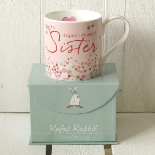 Rufus Rabbit Super Duper Sister Mug Gift Boxed-0