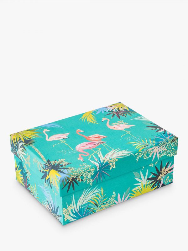 Sara Miller Tropical Flamingo Medium Gift Box -0