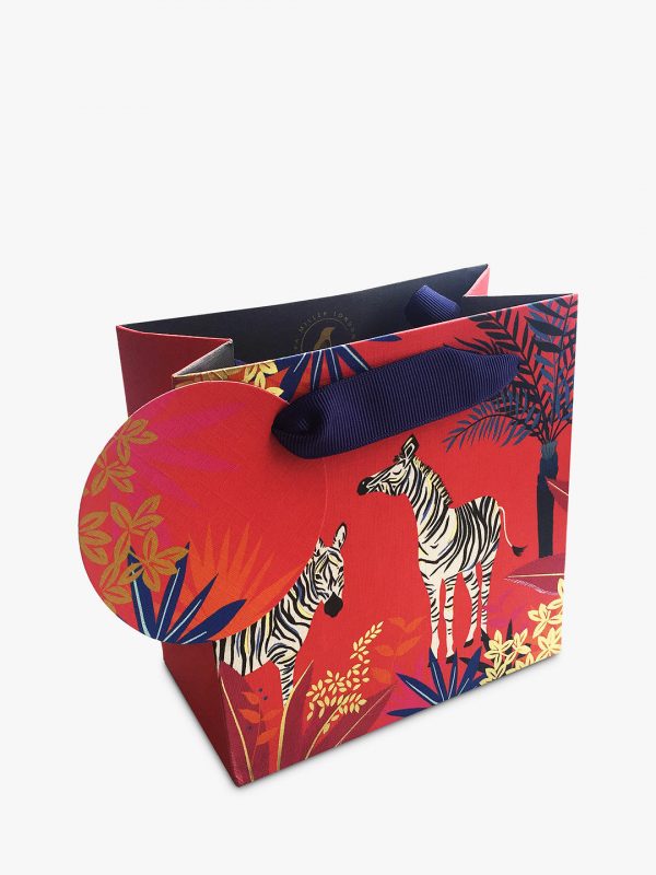 Sara Miller Tropical Zebra Small Gift Bag-0