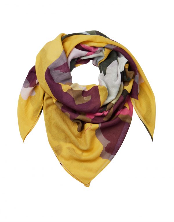 Joules Gold Floral Atmore Scarf-3475