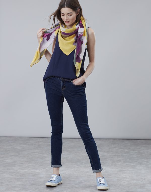 Joules Gold Floral Atmore Scarf-3478