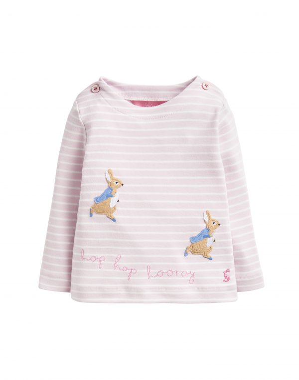 Joules Peter Rabbit Pink Stripe Top, Baby Girl-0