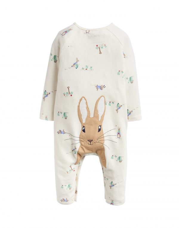 Joules Peter Rabbit Giggle Babygrow & Hat Set, Cream-3582