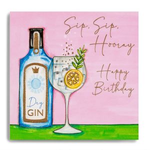 Janie Wilson Happy Birthday Gin Card-0
