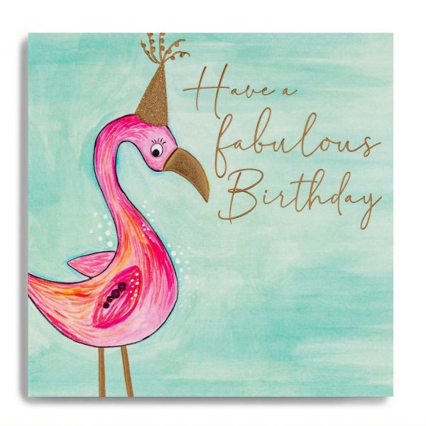 Janie Wilson Fabulous Birthday Flamingo Card-0