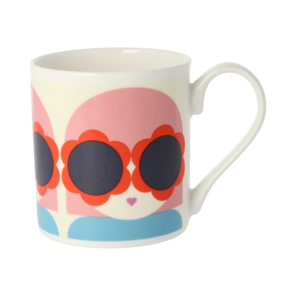 Orla Kiely Lola Red & Blue Mug -0