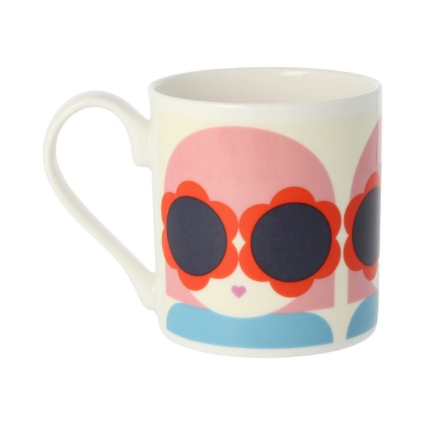 Orla Kiely Lola Red & Blue Mug -3513