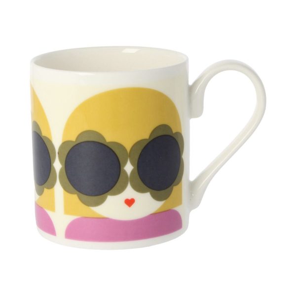 Orla Kiely Lola Yellow & Purple Mug-0