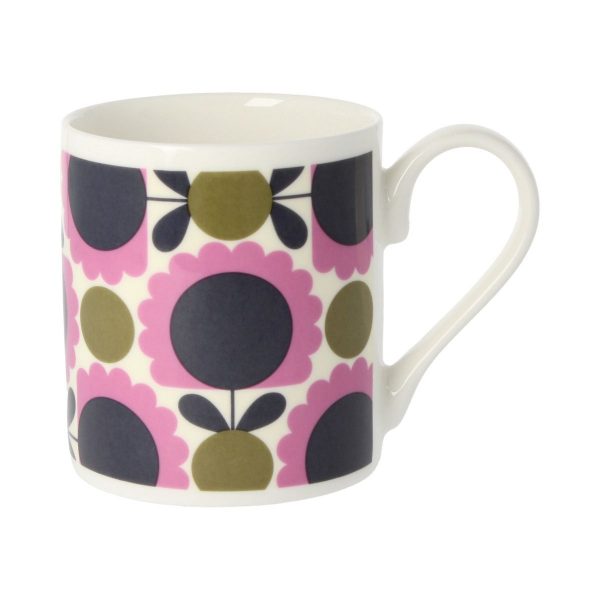 Orla Kiely Scallop Flower Spot Purple & Olive Mug-0