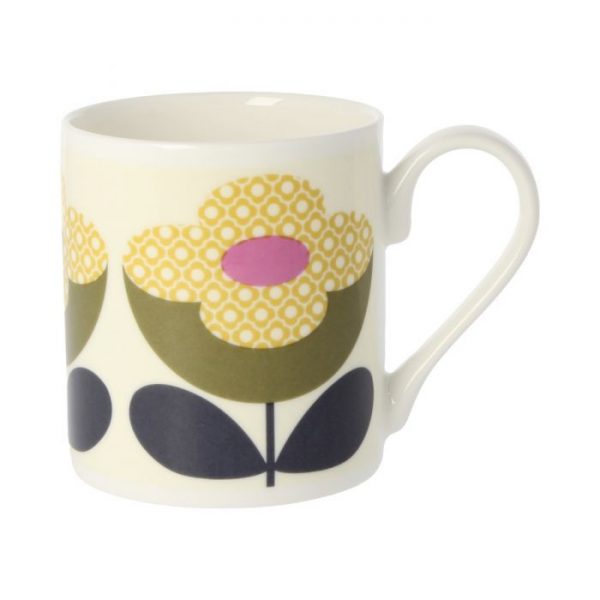 Orla Kiely Buttercup Stem Olive & Yellow Mug-0