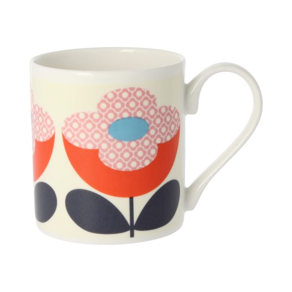 Orla Kiely Buttercup Stem Red & Pink Mug-0