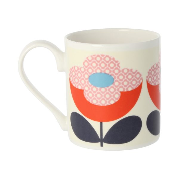 Orla Kiely Buttercup Stem Red & Pink Mug-3517