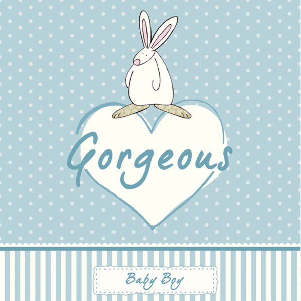Rufus Rabbit Gorgeous Baby Boy Card-0