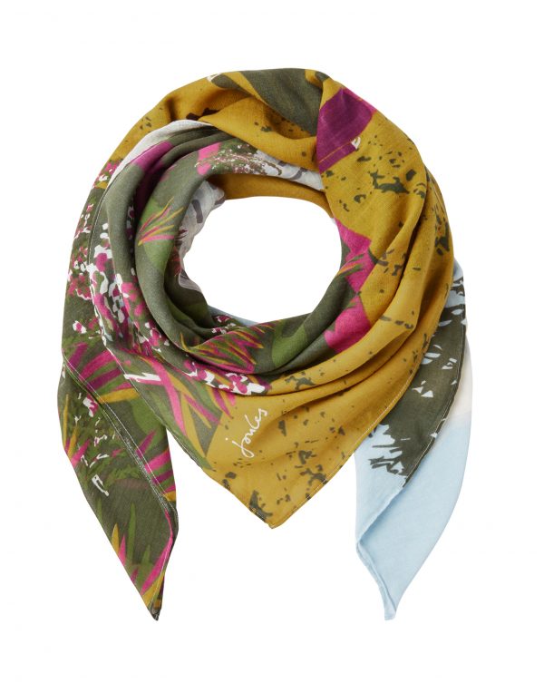 Joules Blue Location Atmore Printed Scarf-3633