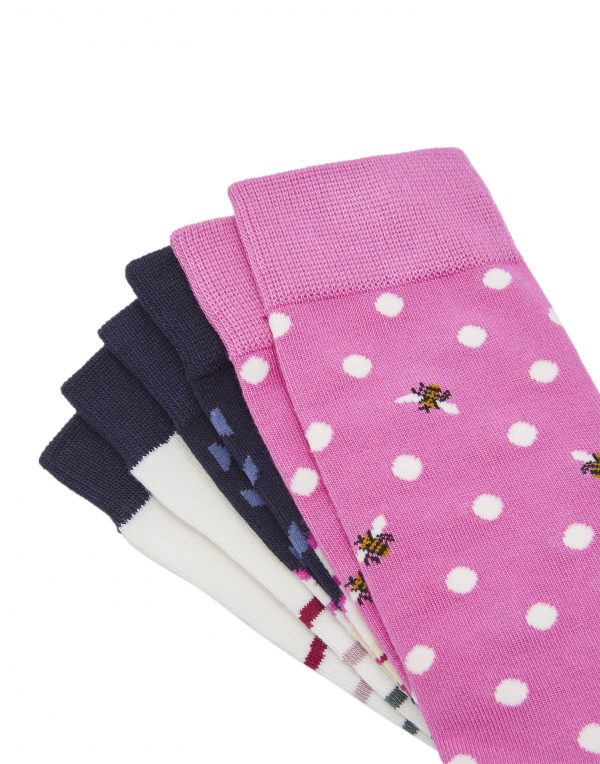 Joules 30th Anniversary Bamboo 3 Pack Floral Socks-3740