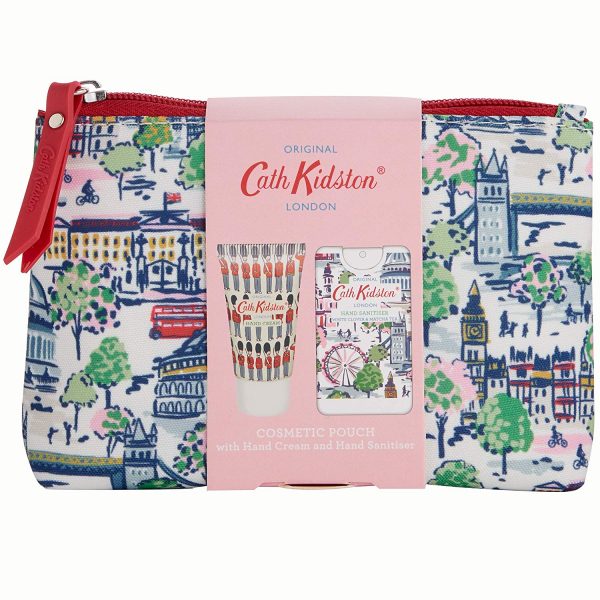 Cath Kidston London View Cosmetic Pouch Gift Set, Hand Cream & Hand Sanitiser-3651