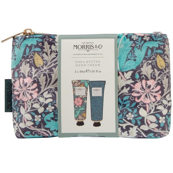 William Morris Pink Clay & Honeysuckle Hand Care Bag, Hand Cream x 2-0