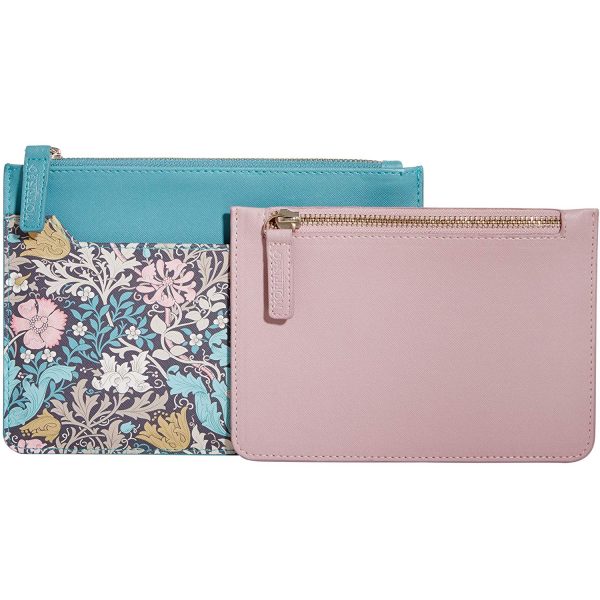 William Morris Pink Clay & Honeysuckle Travel Wallet & Coin Purse-3669