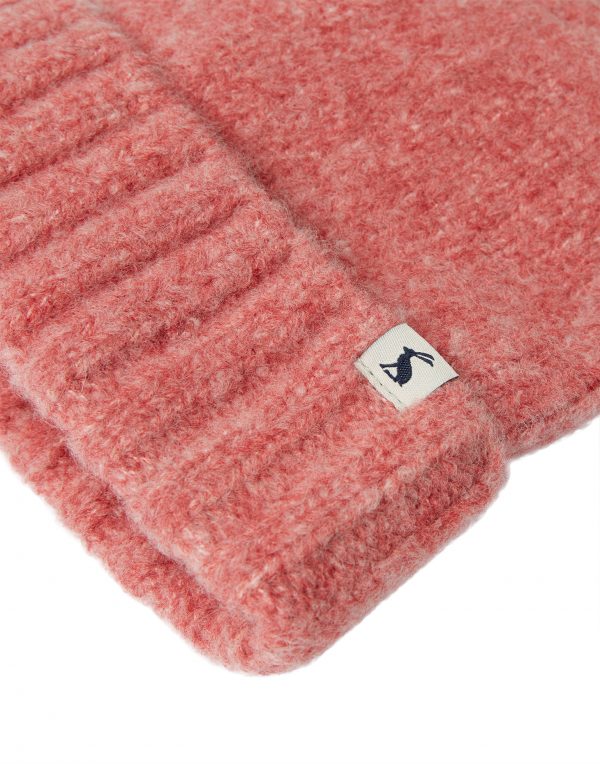 Joules Snugwell Pink Blush Heavyweight Boucle Hat-3787