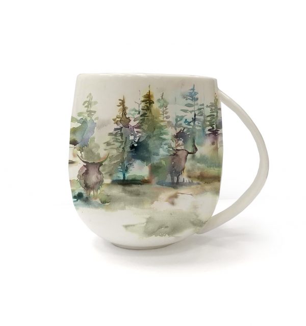 Voyage Fine Bone China Caledonian Forest Topaz Mug, 430ml-0