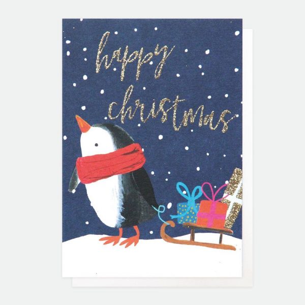 Caroline Gardner Happy Christmas Penguin Cards, Pack of 5-0